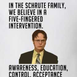 Dwight Schrute Five Fingered Intervention Punching The Office Funny T Shirt 31300315