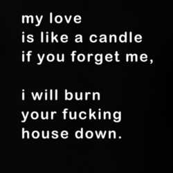 My Love Is Like A Candle I Will Burn Your House Down Funny T Shirt 32110810