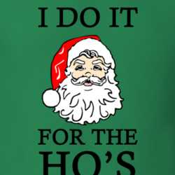 I Do It For The Ho's Funny Christmas Santa T Shirt 32173312