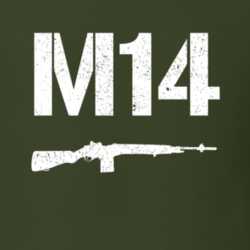 M14 Rifle Military Distressed Gun T Shirt 33333286