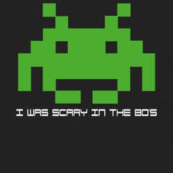 Space Invaders Alien Game Green Face T Shirt 85082