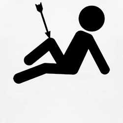 I Took An Arrow In The Knee Stick Figure Funny Game T Shirt 86031-NPT
